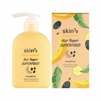 SKIN79 Szampon dla cienkich i rzadkich włosów Hair Repair Superfood Shampoo Banana & Black Bean 230ml