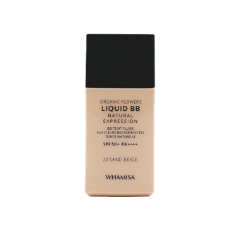 WHAMISA Krem BB Organic Flowers Liquid BB Natural Expression SPF 50+ PA++++ 20 Sand Beige 30ml