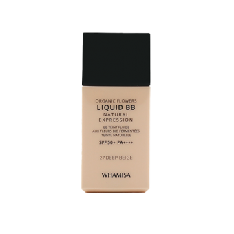 WHAMISA Krem BB Organic Flowers Liquid BB Natural Expression SPF 50+ PA++++ 27 Deep Beige 30ml