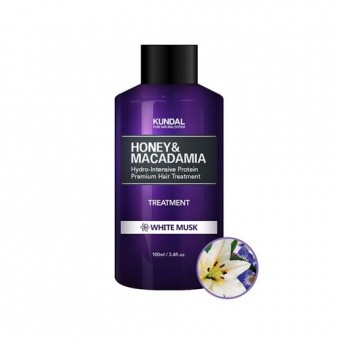 KUNDAL Odżywka do włosów - białe piżmo Honey&Macadamia Treatment White Musk 100ml