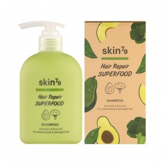 SKIN79 Szampon dla przeciążonych i zniszczonych włosów Hair Repair Superfood Shampoo Avocado & Broccoli 230ml