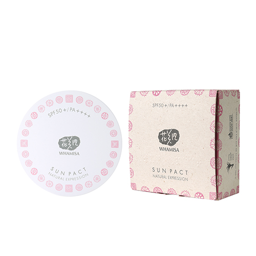 WHAMISA Ochronny krem w kompakcie Flowers Sun Pact SPF50+/ PA++++ Natural Expression 16g