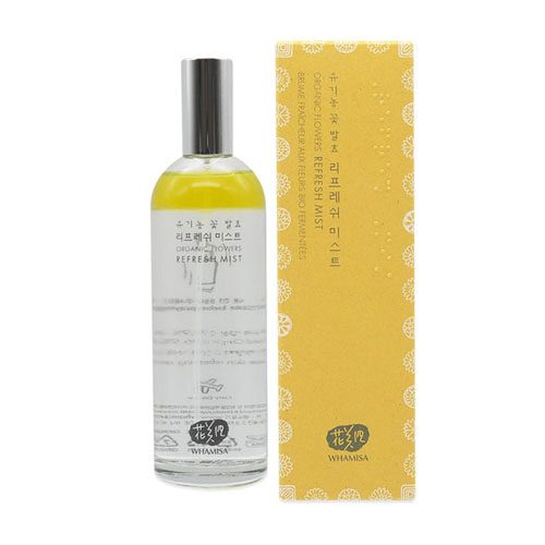 WHAMISA Dwufazowa mgiełka odświeżająca Organic Flowers Refresh Mist 100ml