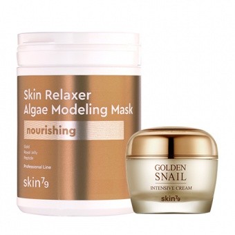 SKIN79 Maska algowa Skin Relaxer Algae Modeling Mask Nourishing + krem do twarzy Golden Snail Intensive CREAM ZESTAW