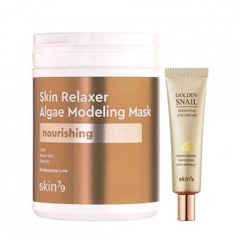 SKIN79 Maska algowa Skin Relaxer Algae Modeling Mask Nourishing + krem pod oczy Golden Snail Intensive EYE CREAM ZESTAW