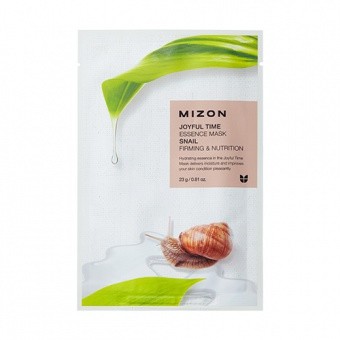 MIZON Przeciwzmarszczkowa maska w płacie z filtratem ze śluzu ślimaka Joyful Time Essence Mask Snail 23g