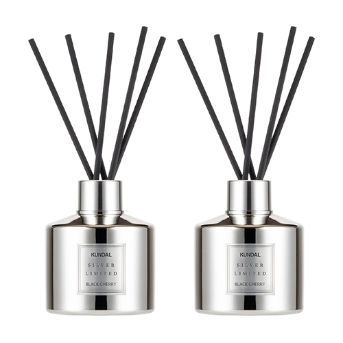 KUNDAL ZESTAW Dyfuzor zapachowy Diffuser Silver Black Cherry 200ml 2szt.