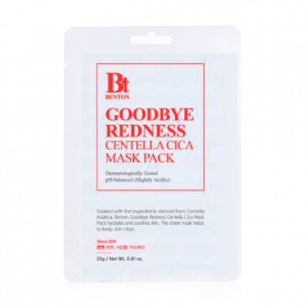 BENTON Łagodząca podrażnienia maska w płacie Goodbye Redness Centella Cica Mask Pack 23g