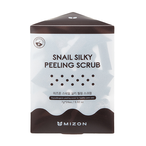 MIZON Peeling do twarzy z ekstraktem ze śluzu ślimaka Snail Silky Peeling Scrub 24szt.