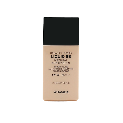 WHAMISA Krem BB Organic Flowers Liquid BB Natural Expression SPF 50+ PA++++ 27 Deep Beige 30ml