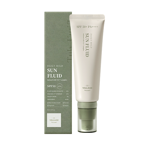 VILLAGE 11 Przeciwsłoneczny krem ochronny do twarzy Daily Mild Sun Fluid SPF 50+ PA++++ 50ml