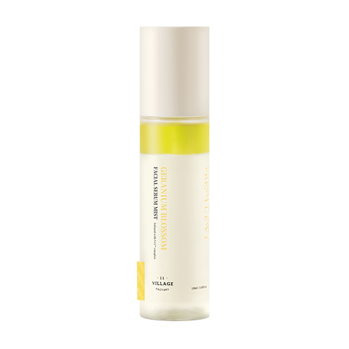 VILLAGE 11 Dwufazowa mgiełka regenerująca do twarzy Fresh Dewy Geranium Blossom Facial Serum Mist 100ml