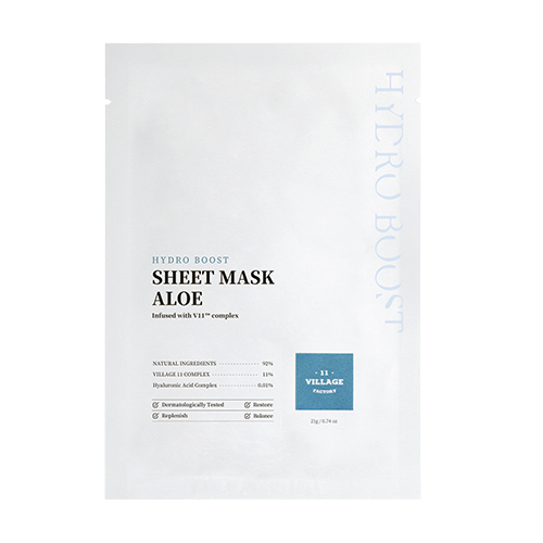 VILLAGE 11 Intensywnie nawilżająca maska w płacie Hydro Boost Sheet Mask Aloe 21g