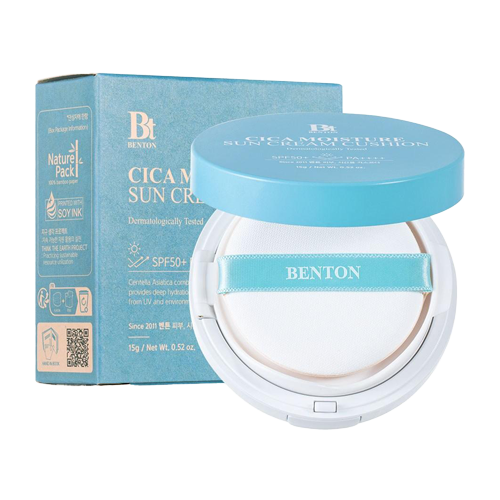 BENTON Krem pielęgnacyjny do twarzy Cica Moisture Sun Cream Cushion SPF50+ PA++++ 15g