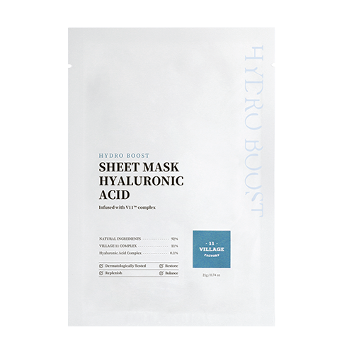 VILLAGE 11 Maseczka w płacie z kwasem hialuronowym Hydro Boost Sheet Mask Hyaluronic Acid 21g