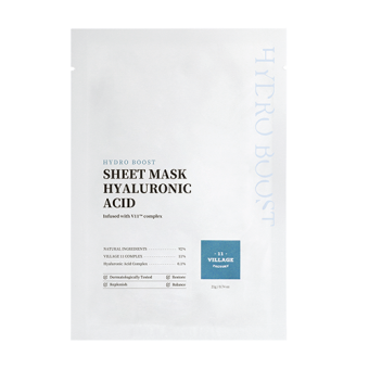 VILLAGE 11 Maseczka w płacie z kwasem hialuronowym Hydro Boost Sheet Mask Hyaluronic Acid 21g