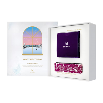 MIZON Zestaw świąteczny płatki hydrożelowe + krem pod oczy Winter Is Coming Collagen Set 